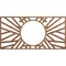 Ekena Millwork Hoover Wood Fretwork Pierced Ceiling Medallion, Walnut, 24"W x 12"H x 8 7/8"ID x 1/4"T CMWP24X12X0250HOWA - alternate 1